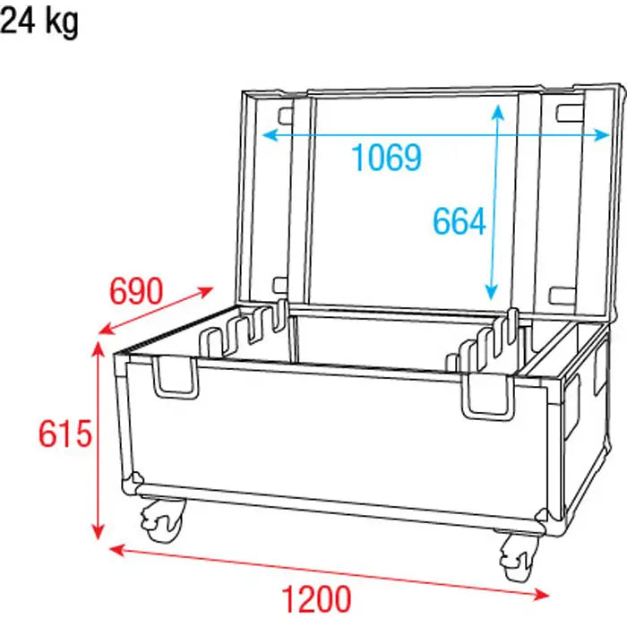 Showtec Case for 8x Sunstrip LED