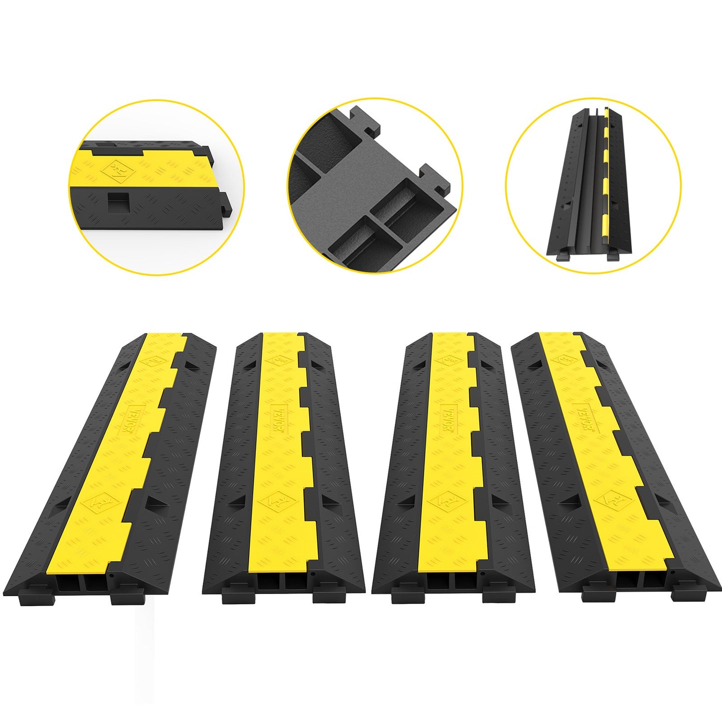 Vevor 2 kanaals kabelbrug set van 4