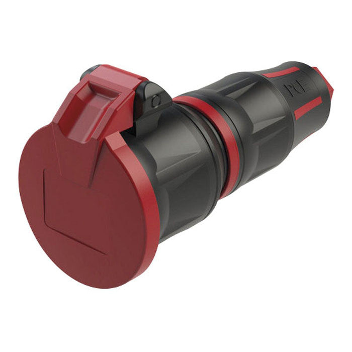 PCE RUBBER SCHUKO 230V CONTRASTEKKER ROOD