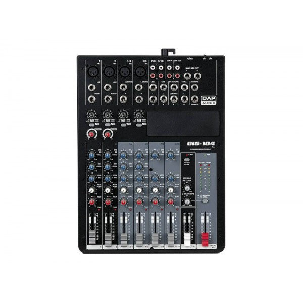 DAP GIG-104C 10-KANAALS MIXER MET DYNAMICS