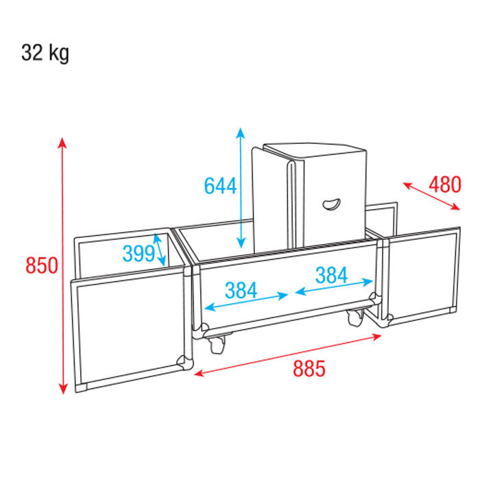 DAP FLIGHTCASE VOOR 2X ODIN SF-15A