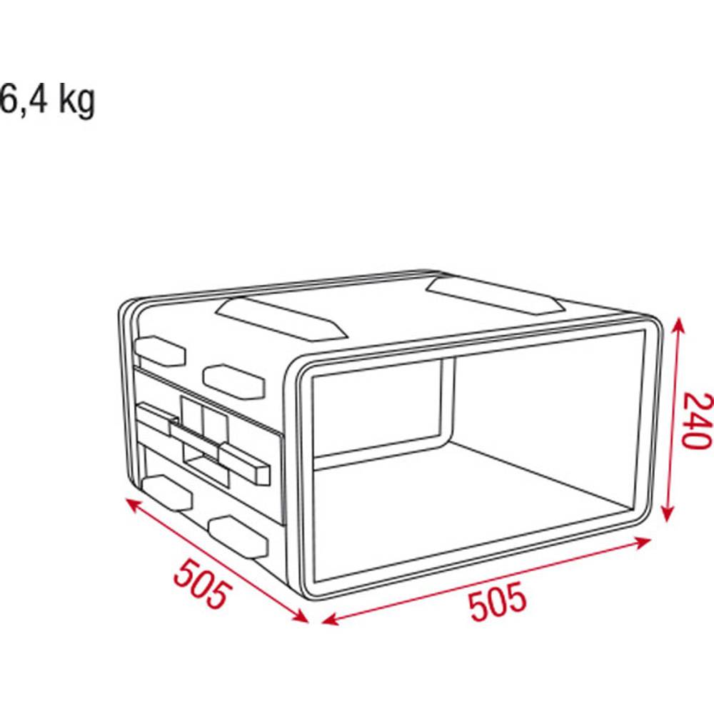 DAP ABS KUNSTSTOF FLIGHTCASE 4 HE