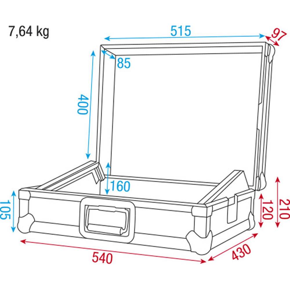 DAP ACA-MC1 19 INCH MIXER FLIGHTCASE