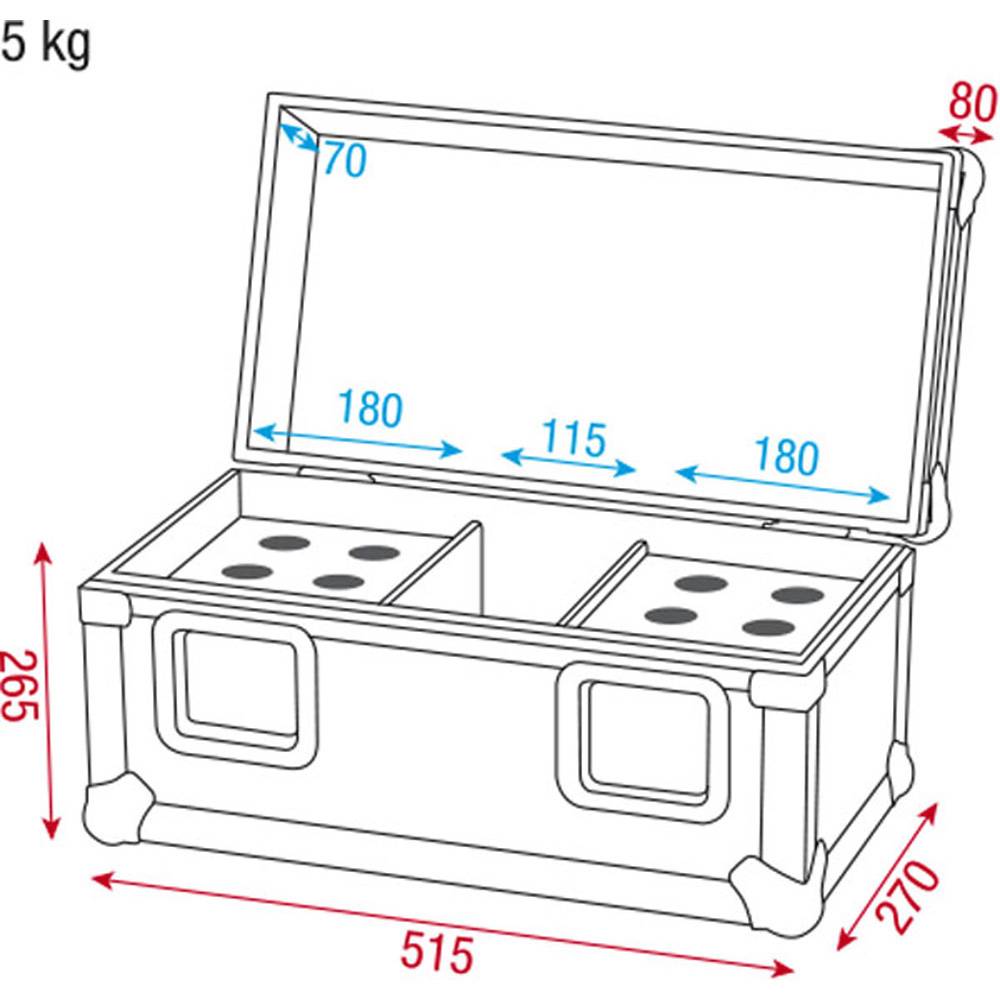 DAP ACA-MIC5 FLIGHTCASE VOOR 12 MICROFOONS