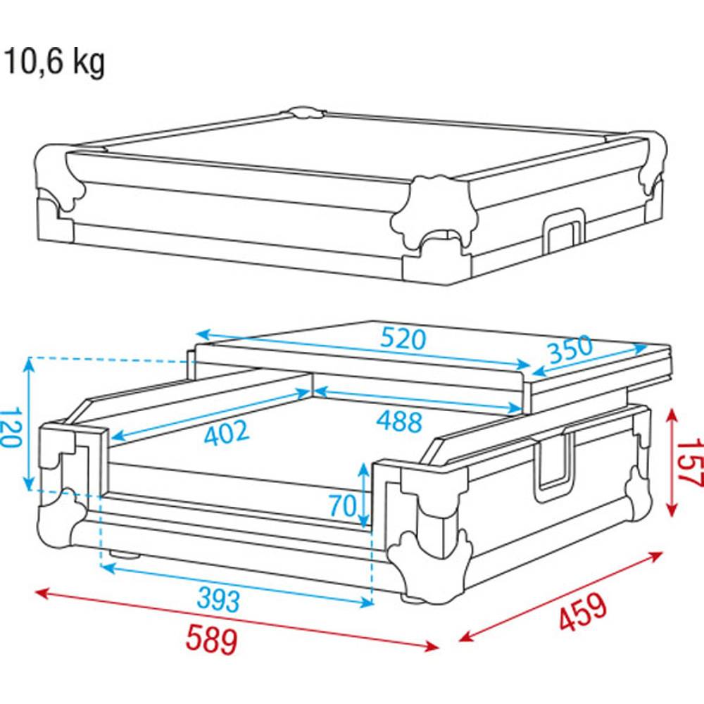 DAP DCA-CON1 FLIGHTCASE VOOR 2 KANAALS MIDI-CONTROLLER