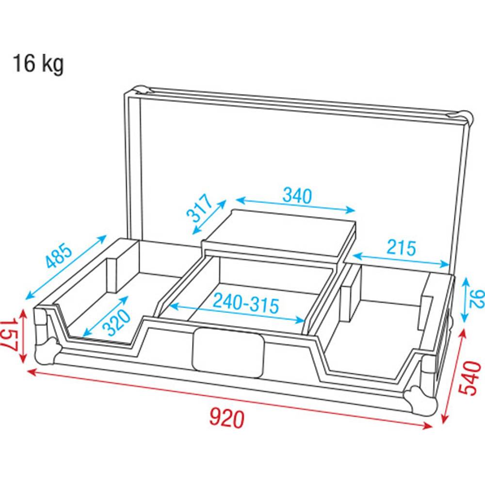 DAP DCA-CORE1 FLIGHTCASE VOOR CORE MIX EN 2X CDMP-750