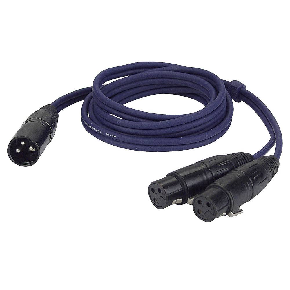 DAP FLA38 VERLOOPKABEL 1X XLR MALE NAAR 2X XLR FEMALE 150CM