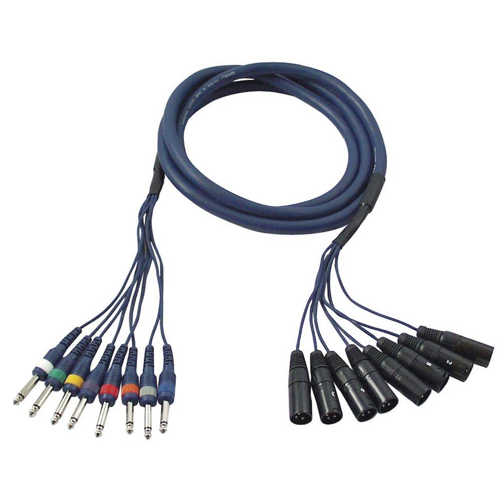 DAP FL62 8X XLR MALE NAAR 8X MONO JACK 3 METER