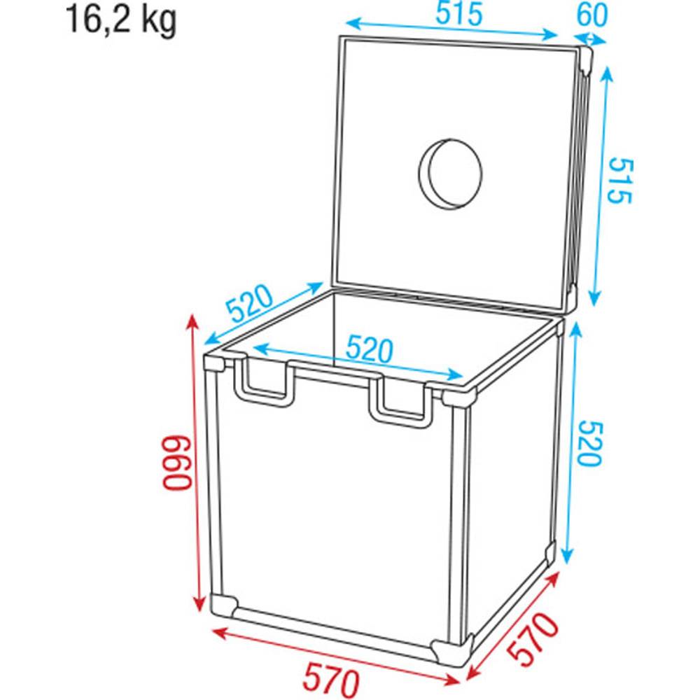 DAP LCA-MIR50 FLIGHTCASE VOOR 50CM SPIEGELBOL