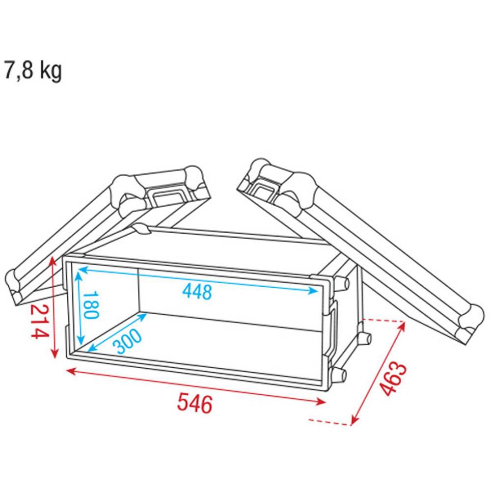 DAP RCA-DD4EFX FLIGHTCASE VOOR EFFECTEN 4 HE