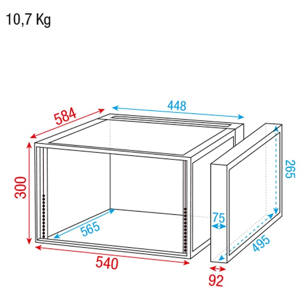 DAP RCA-DD6 19 INCH FLIGHTCASE 6 HE