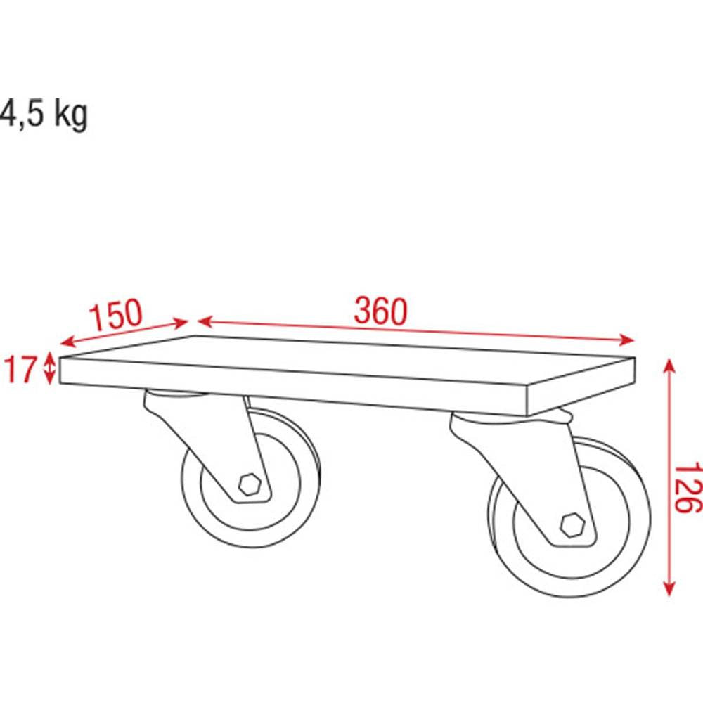 DAP UCA-SCWB WIELENSET VOOR STACKCASE FLIGHTCASES
