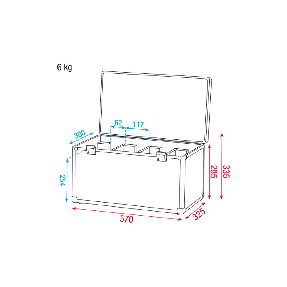 DAP VALUE LINE FLIGHTCASE VOOR 4X CLUB PAR