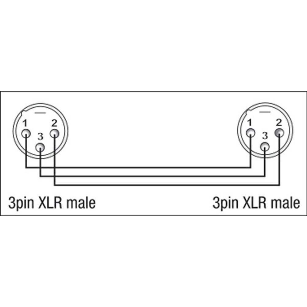 DAP XGA25 XLR 3P MALE NAAR XLR 3P MALE