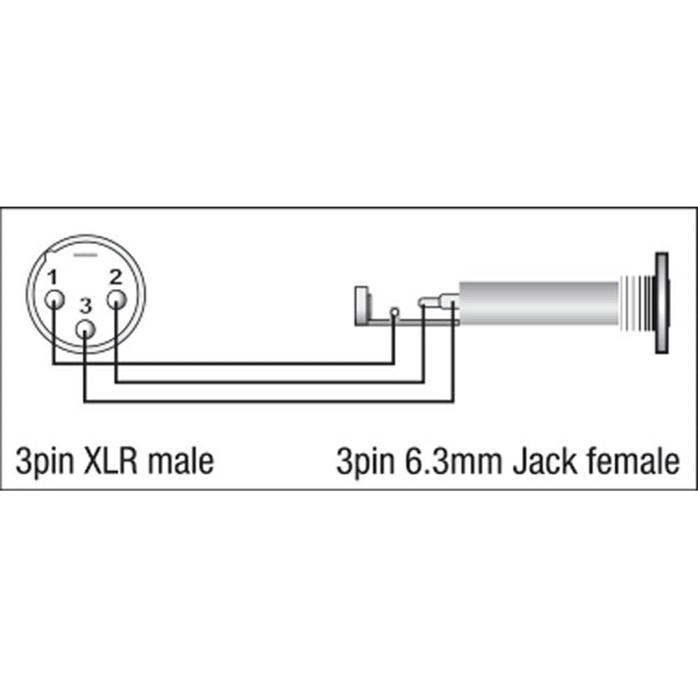DAP XGA35 XLR MALE NAAR JACK FEMALE ADAPTER