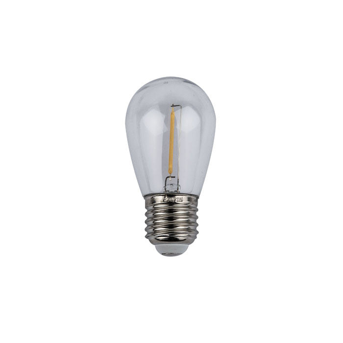 SHOWGEAR S14 DIMBARE KUNSTSTOF LED-LAMP VOOR PRIKKABEL 2W TRANSPARANT