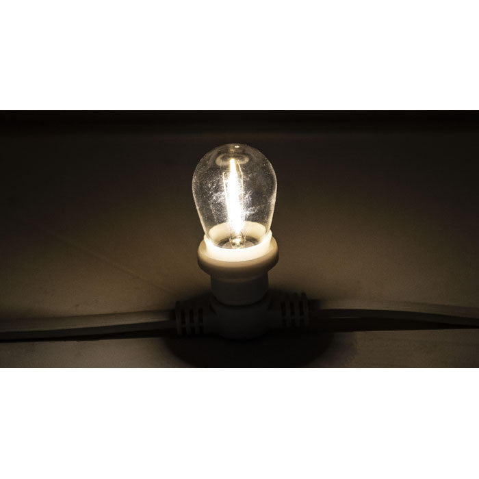 SHOWGEAR S14 DIMBARE KUNSTSTOF LED-LAMP VOOR PRIKKABEL 2W TRANSPARANT