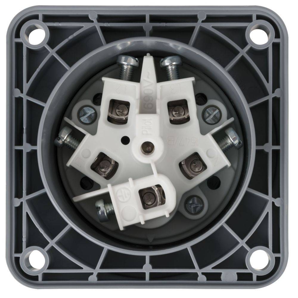 PCE CEE 63A 5-POLIGE INBOUW SOCKET IP67 MALE