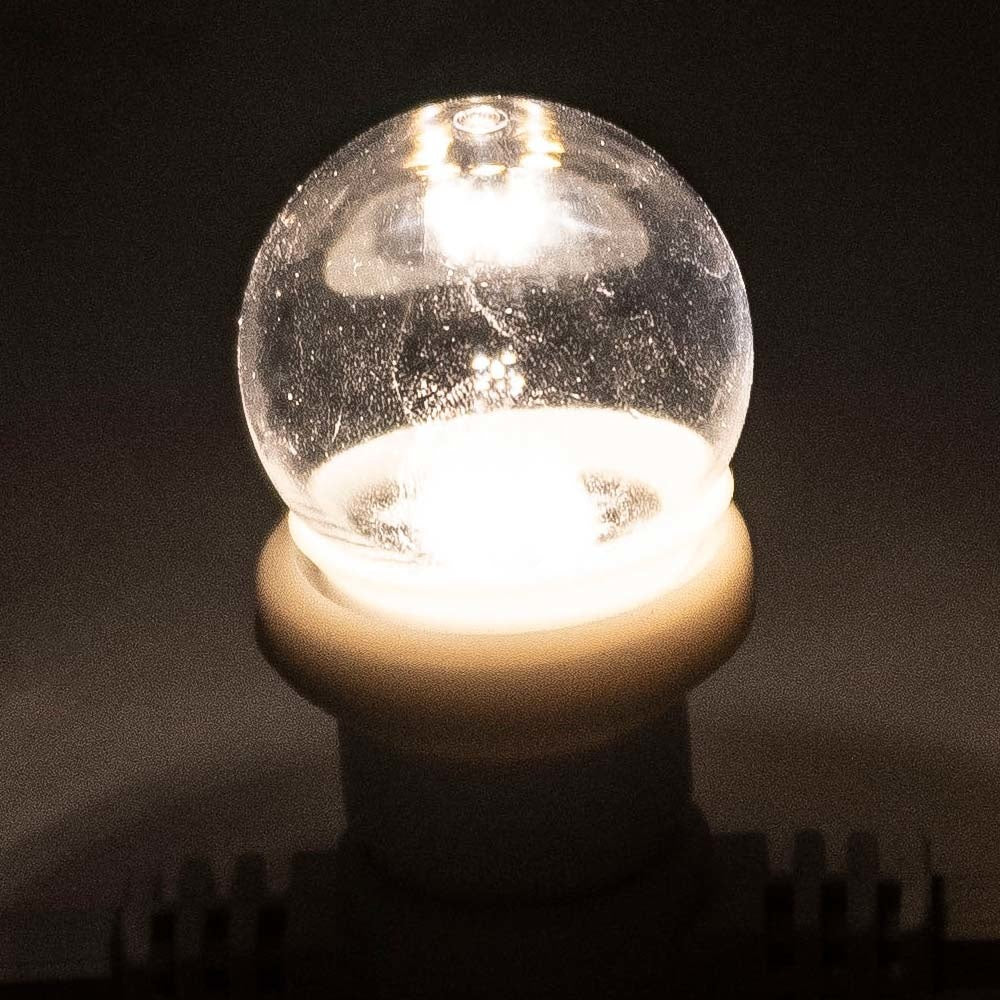 SHOWGEAR G45 DIMBARE KUNSTSTOF LED-LAMP VOOR PRIKKABEL 2W NW TRANSPARANT