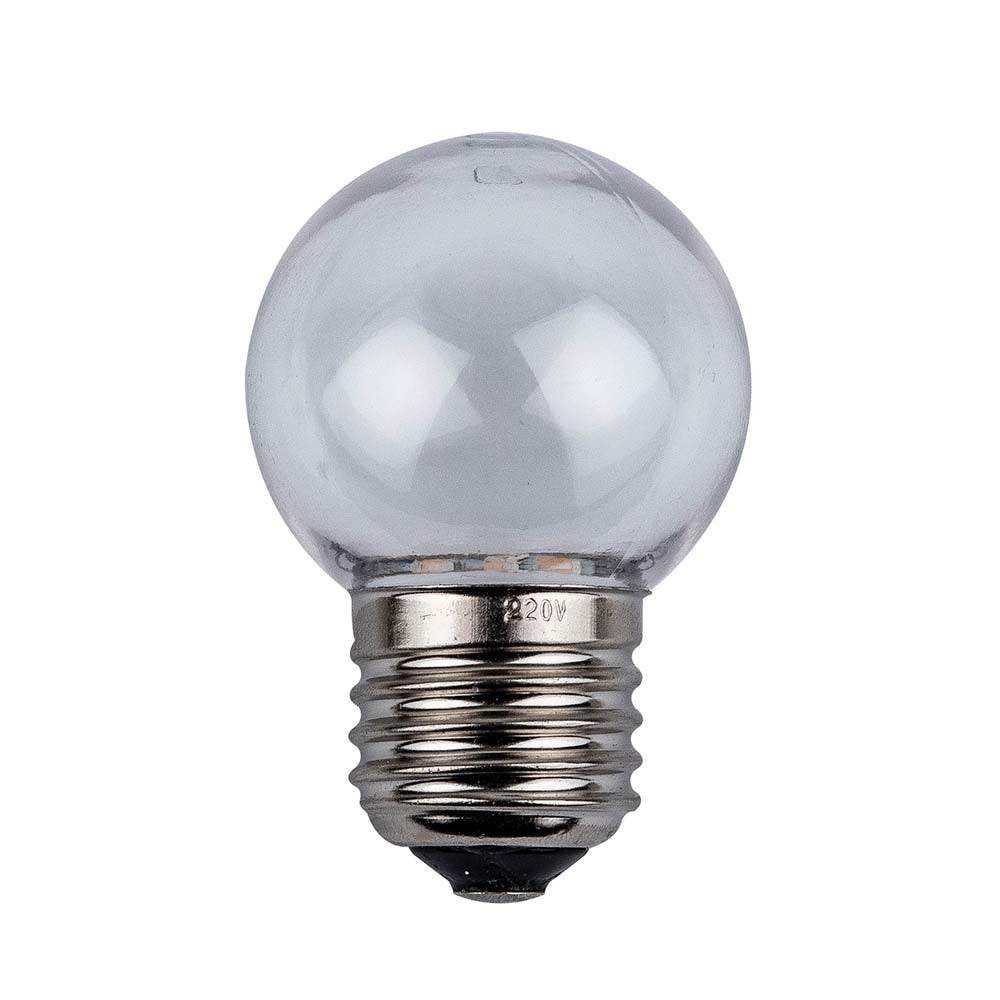 SHOWGEAR G45 DIMBARE KUNSTSTOF LED-LAMP VOOR PRIKKABEL 2W NW TRANSPARANT