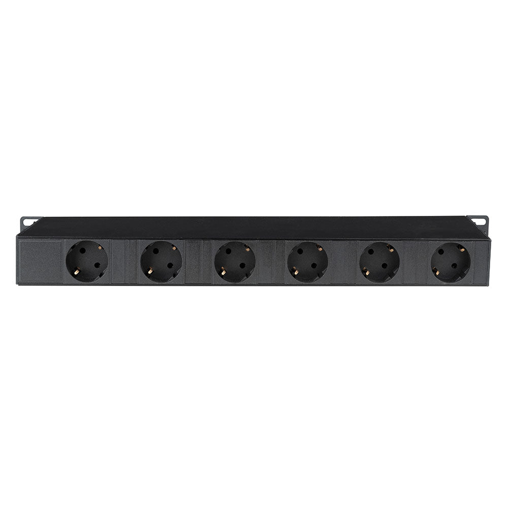 SHOWGEAR 19 INCH 6-WEG STROOMVERDELER MET SCHAKELAARS