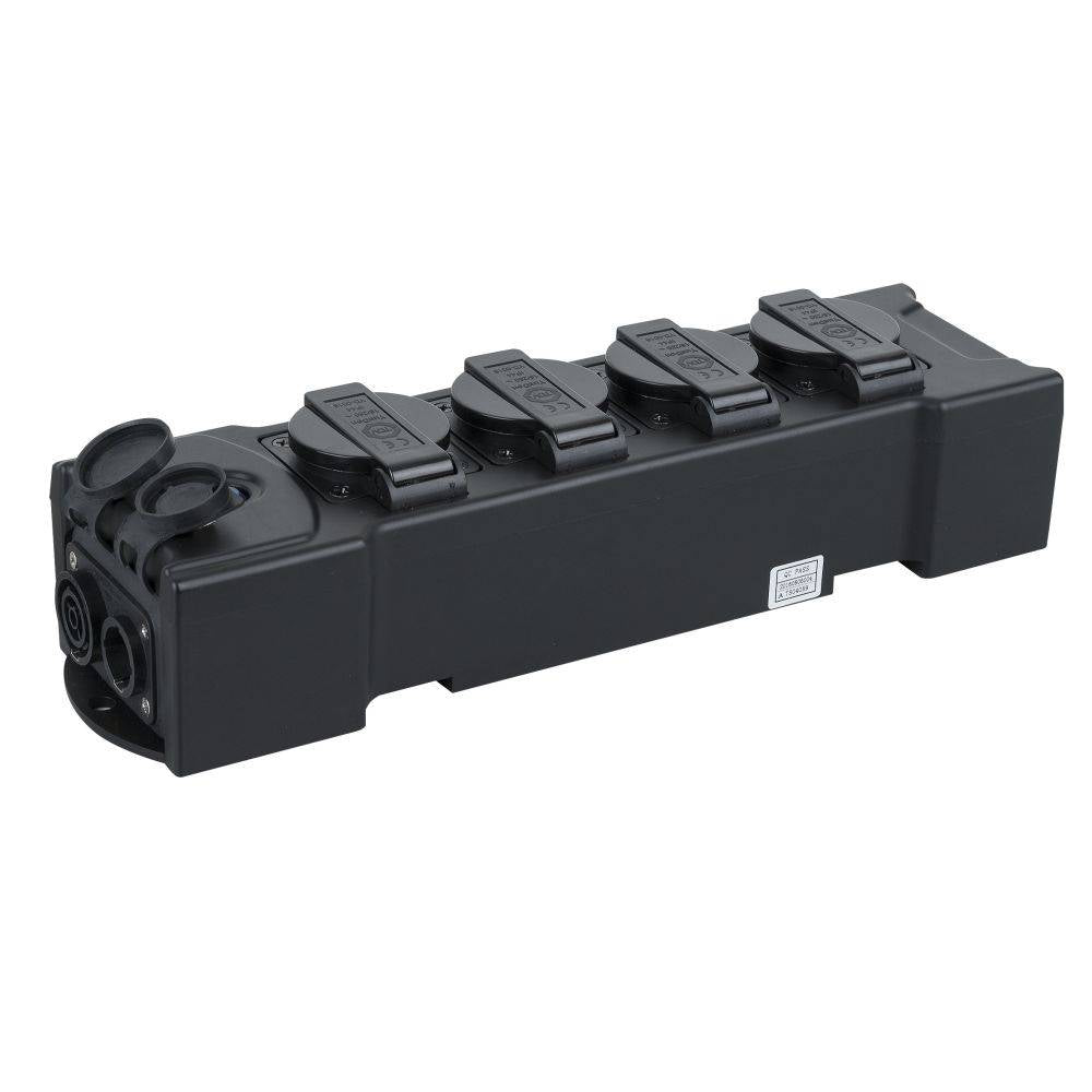 SHOWTEC POWERBOX 4 4-WEG VERDEELBLOK MET TRUE1 IN/UIT
