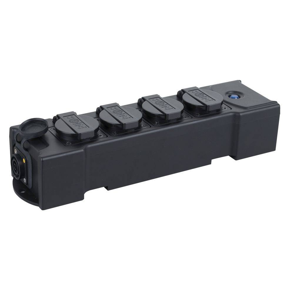 SHOWTEC POWERBOX 4 4-WEG VERDEELBLOK MET TRUE1 IN/UIT
