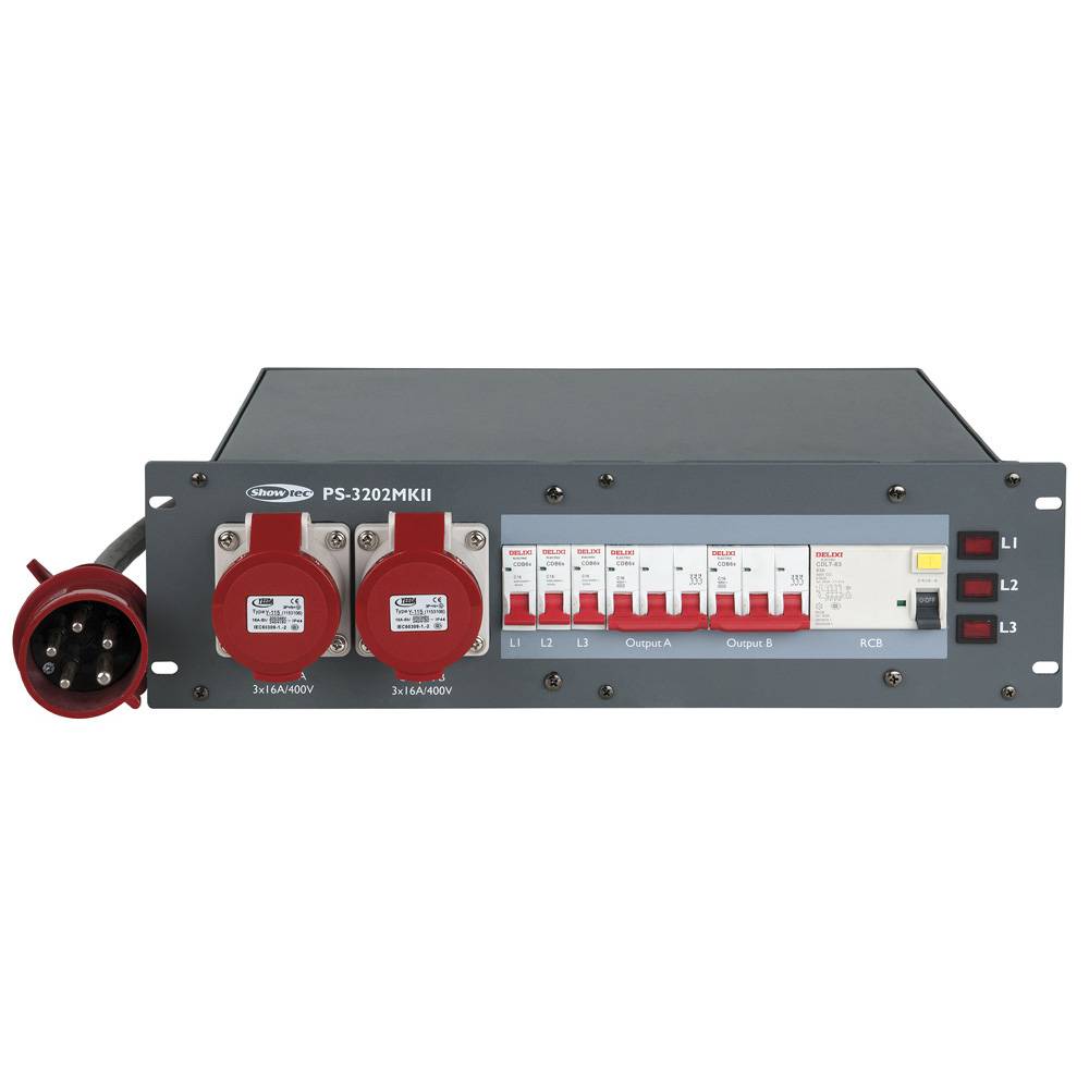 SHOWTEC PS-3202 MK2 KRACHTSTROOM VERDELER 32A/5P