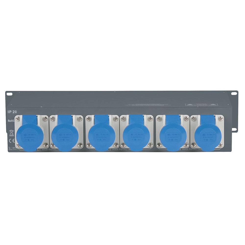 SHOWTEC PSA-16A3C KRACHTSTROOM VERDELER 16A