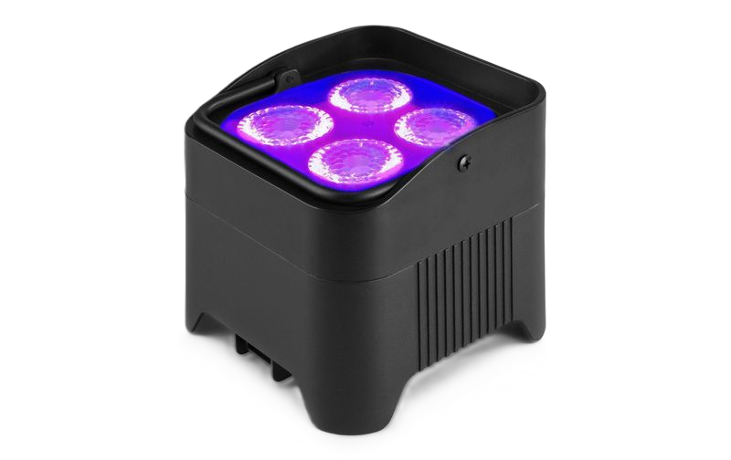 Accu LED spot (uplighter) RGBAW+UV draadloos dmx