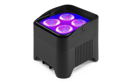 Accu LED spot (uplighter) RGBAW+UV draadloos dmx