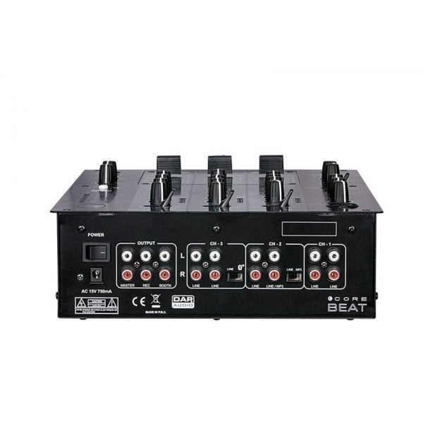 DAP CORE BEAT 3-KANAALS DJ MIXER