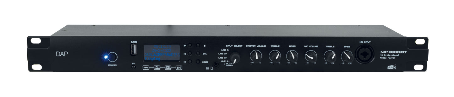 DAP MP-100DBT PROFESSIONELE MEDIASPELER MET DAB+