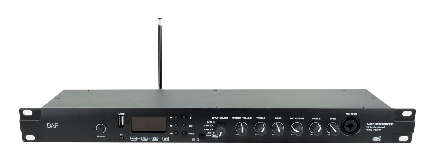 DAP MP-100DBT PROFESSIONELE MEDIASPELER MET DAB+