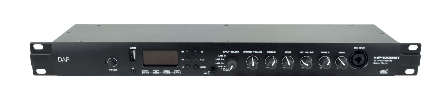 DAP MP-100DBT PROFESSIONELE MEDIASPELER MET DAB+