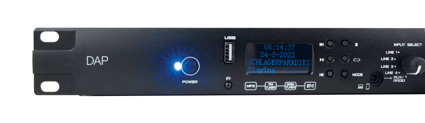 DAP MP-100DBT PROFESSIONELE MEDIASPELER MET DAB+