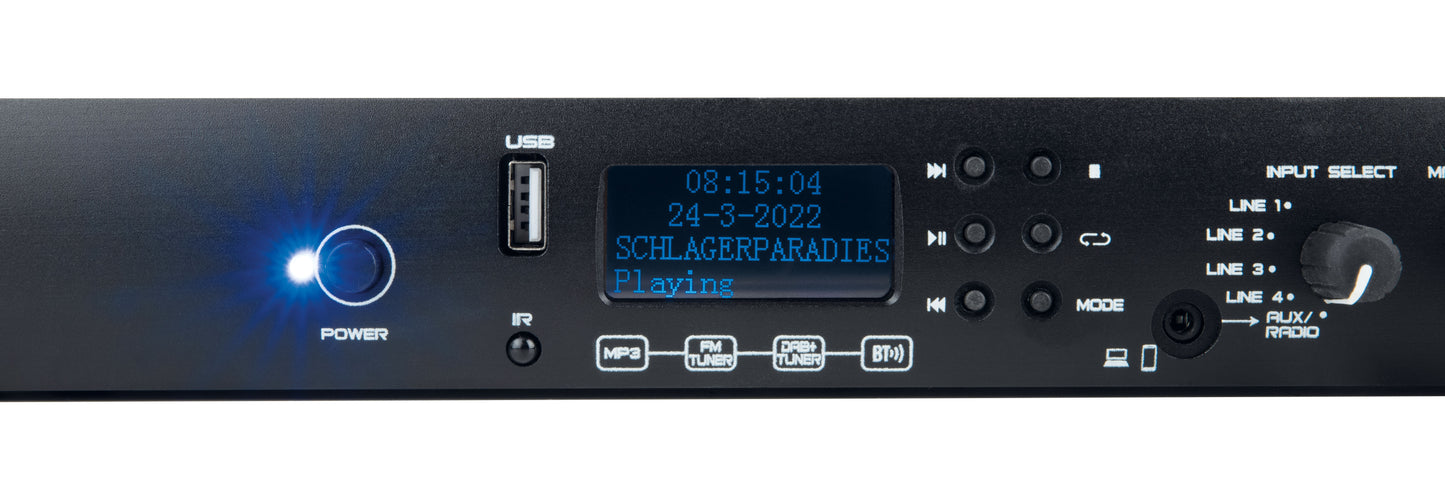 DAP MP-100DBT PROFESSIONELE MEDIASPELER MET DAB+
