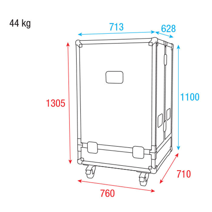 DAP FLIGHTCASE VOOR 8X ODIN T-8A