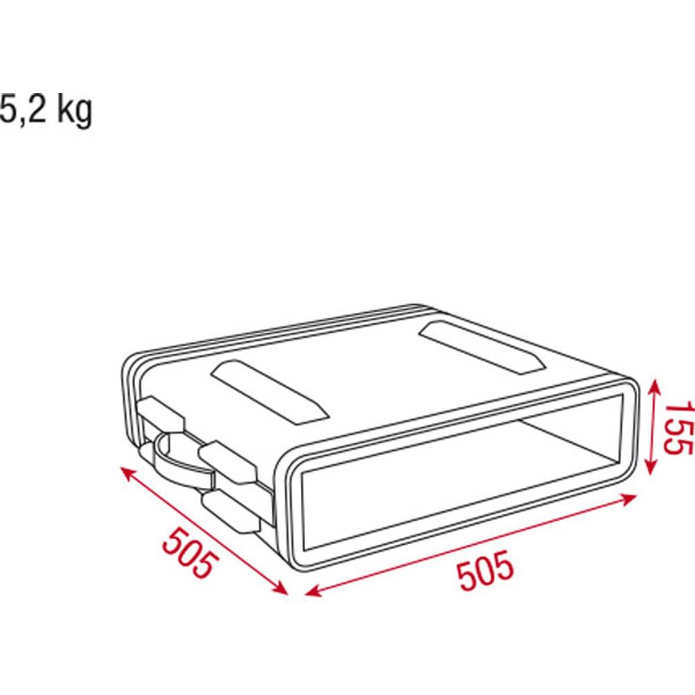 DAP ABS KUNSTSTOF FLIGHTCASE 2 HE