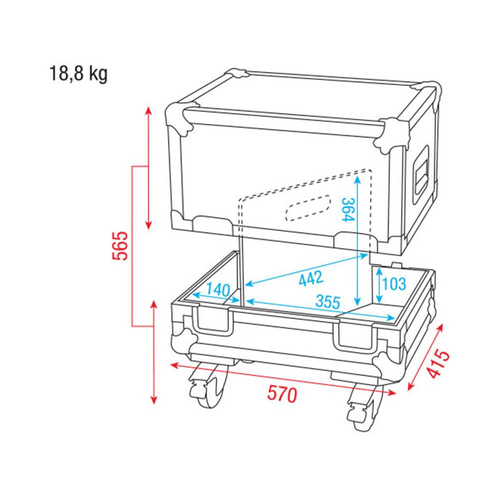 DAP ACA-M10 FLIGHTCASE VOOR 2X M10 MONITOR