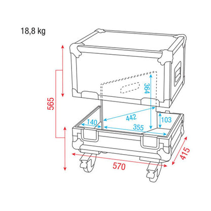DAP ACA-M10 FLIGHTCASE VOOR 2X M10 MONITOR