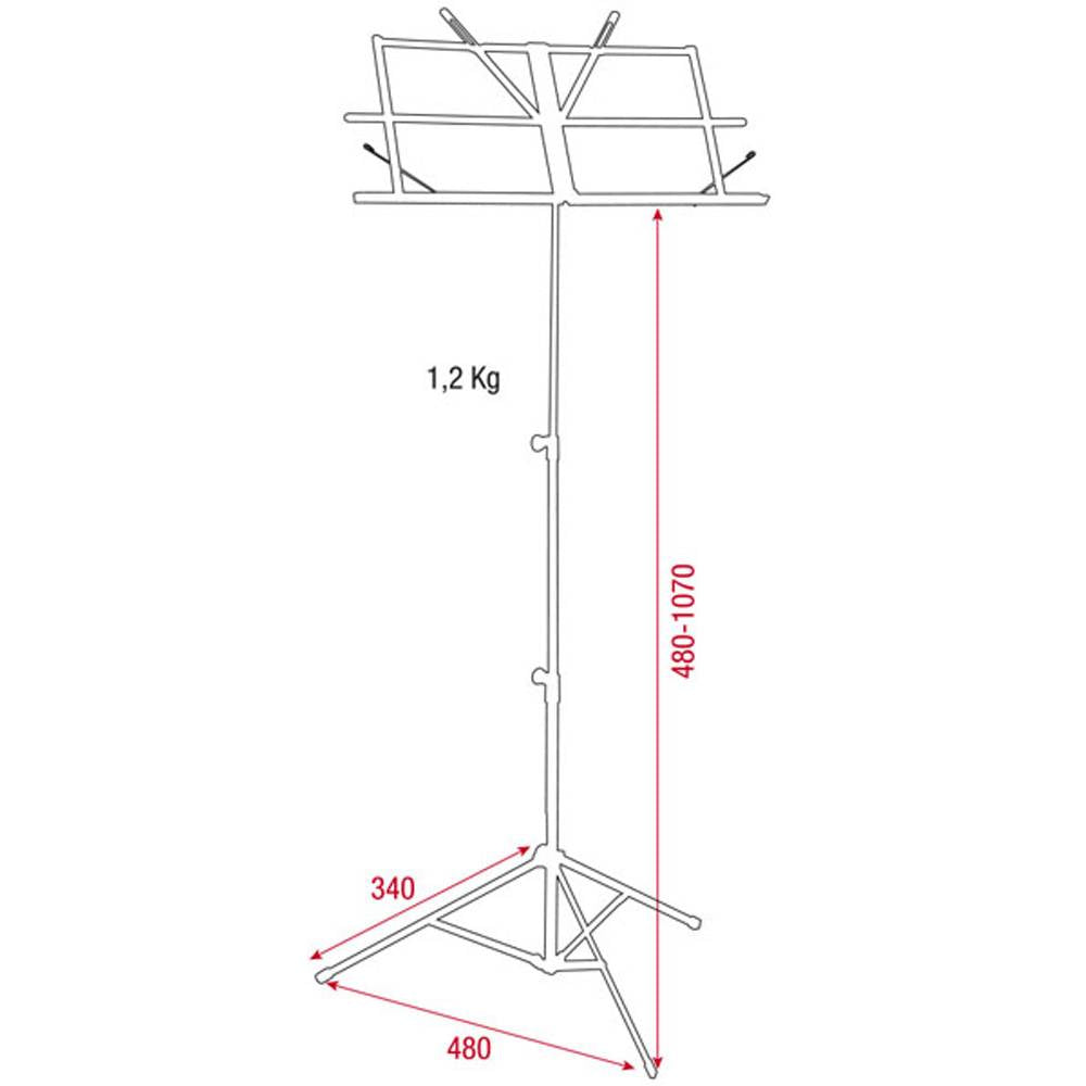 DAP ECO MUSIC STAND PRO MUZIEKLESSENAAR