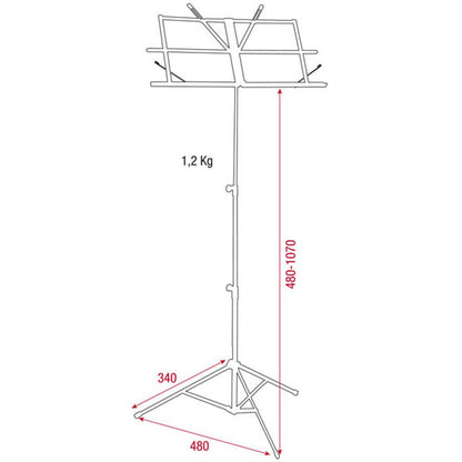 DAP ECO MUSIC STAND PRO MUZIEKLESSENAAR