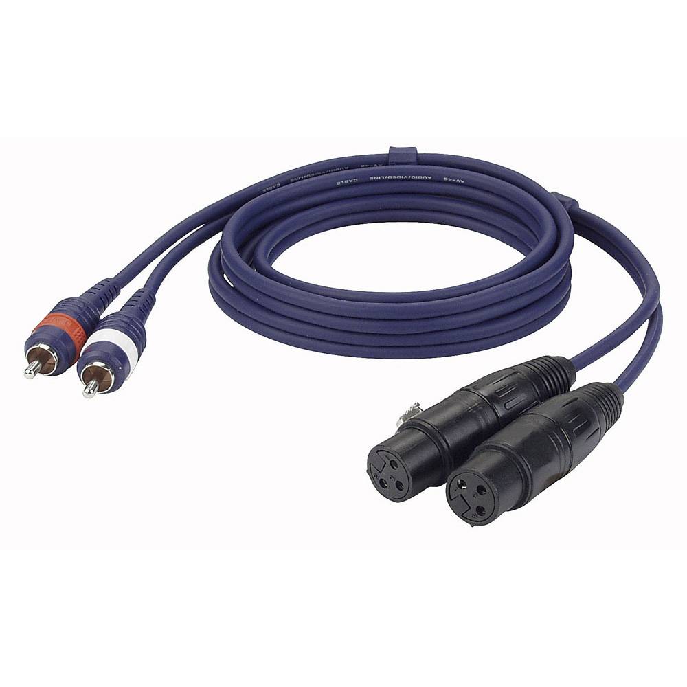 DAP FL25 VERLOOPKABEL 2X XLR FEMALE NAAR 2X RCA 150CM
