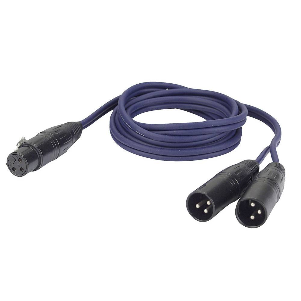 DAP FLA39 VERLOOPKABEL 1X XLR FEMALE NAAR 2X XLR MALE 150CM