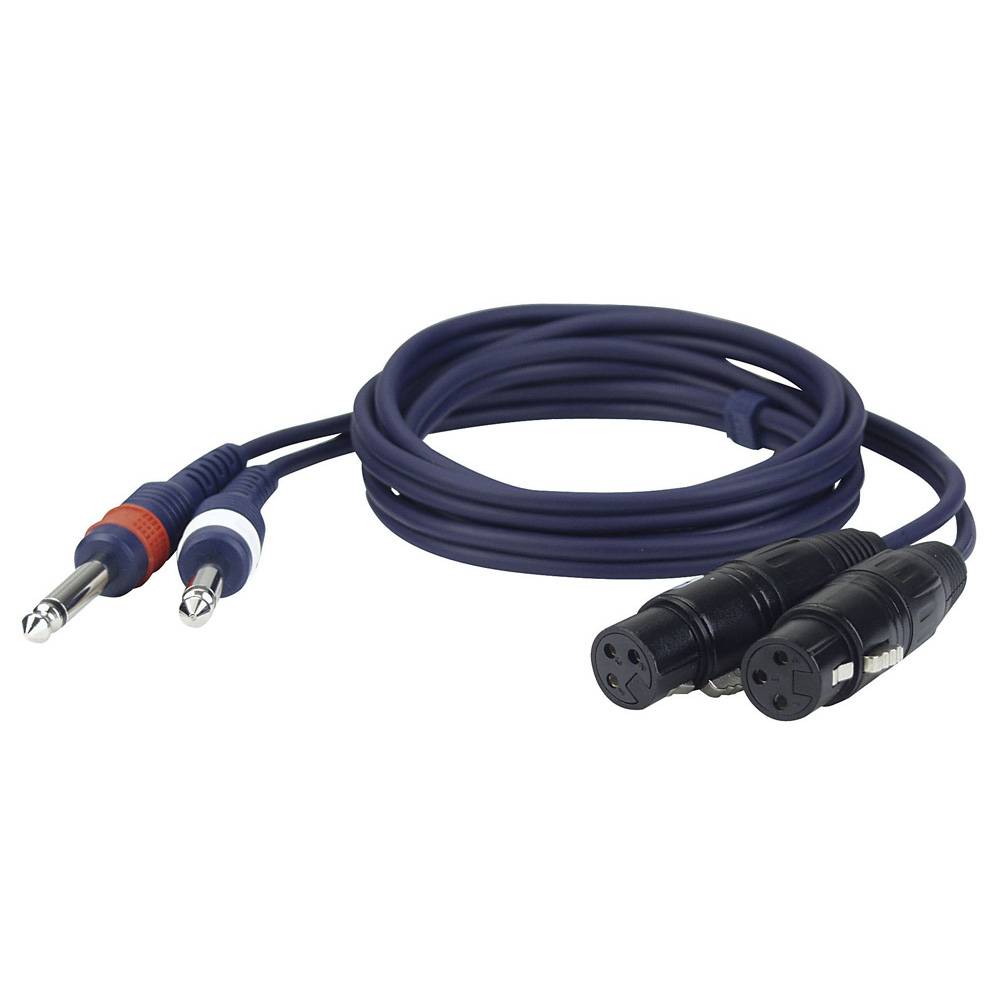 DAP FL43 2X XLR FEMALE NAAR 2X JACK 150CM
