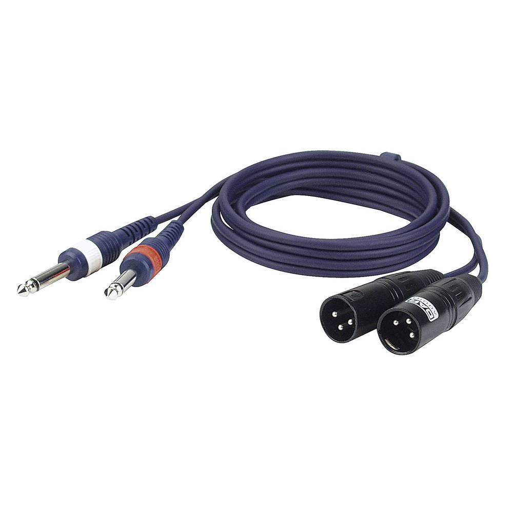 DAP FL44 2X XLR MALE NAAR 2X JACK 150CM