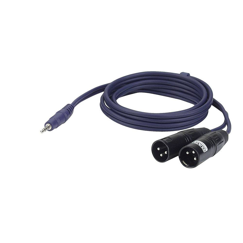 DAP FL46 1X MINI-JACK NAAR 2X XLR MALE 150CM
