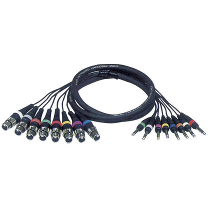 DAP FL67 MULTIKABEL 8X XLR FEMALE NAAR 8X STEREO JACK 6 METER