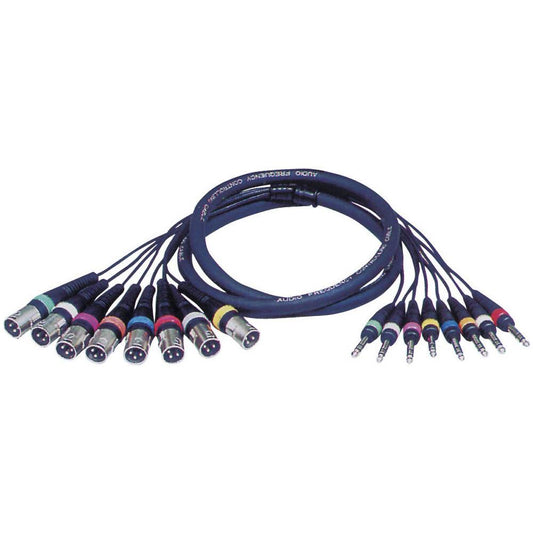 DAP FL68 MULTIKABEL 8X XLR MALE NAAR 8X STEREO JACK 3 METER